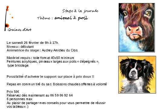 Stage animal fevrier