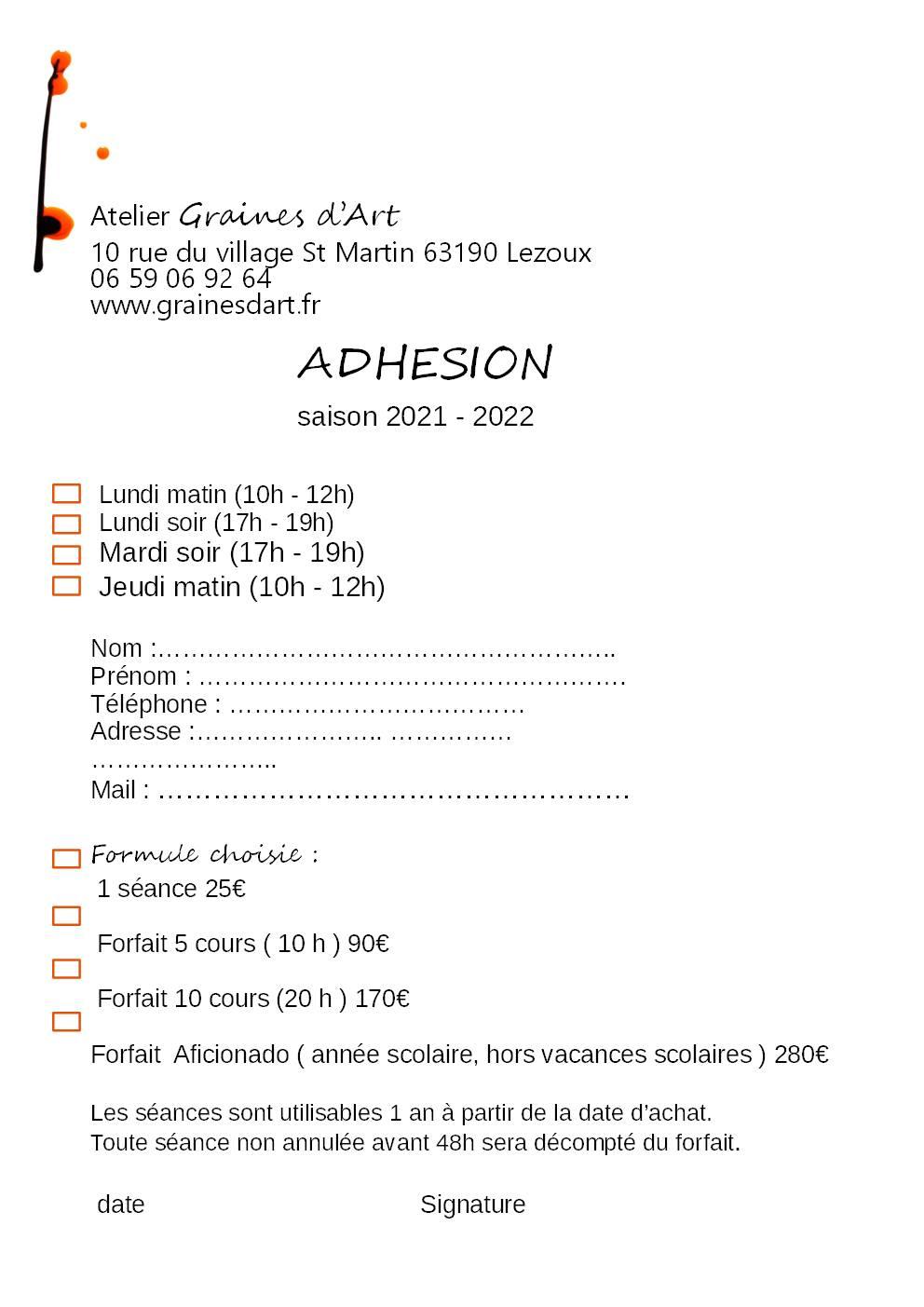 Inscription formulaire